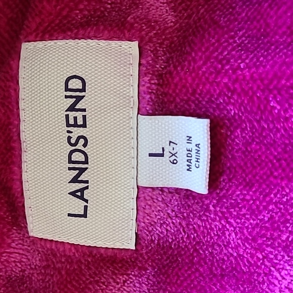 Lands End Girls Insulated Winter Snow Jacket w Plush Softest Lining Size L (6-7) - Picture 5 of 7